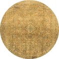 thumbnail image 1 of Ahgly Company Indoor Round Abstract Sedona Brown Oriental Area Rugs, 4' Round, 1 of 6