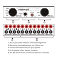 thumbnail image 4 of LYNEPaUalO Amplifier Speaker Selector Switch Switcher 4 Input 2 Output or 2 In 4 Out Power Amplifier Speaker Selector Switcher 300W Per Channel Speaker Switch Dispenser Comparator, 4 of 7