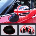 thumbnail image 1 of 2x Union Jack UK Flag Mirror Covers for MINI Cooper R55 R56 R57 Black/Red, 1 of 10