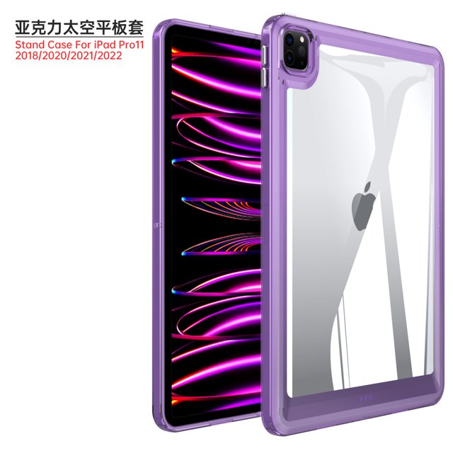 Étui Transparent Peint Résistant aux Chutes pour APPLE IPAD PRO11 AIR3 4 5 Mini 4 5 6 Étui pour Tablette pour IPAD 10.2 IPAD 5 IPAD 6 Étui Violet Profond IPAD Mini 5