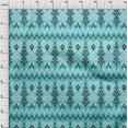 thumbnail image 3 of oneOone Georgette Viscose Fabric Chevron & Swirl Ikat Printed Craft Fabric BTY 42 Inch Wide, 3 of 4
