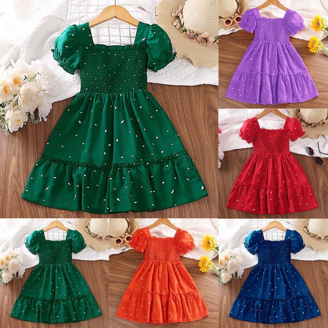 LOVZFMLL Girl's Maid Farm Style Long Sleeves Velvet Court Style Dress
