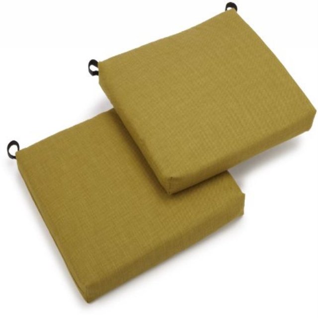 Coussin de Chaise en Polyester Filé de 20 Po sur 19 Po (Ensemble de Deux) - Avocat