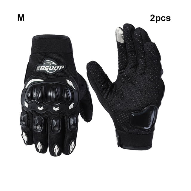 maskred Maximum Protection Leather Motorcycle Gloves With Padding • Breathable white M