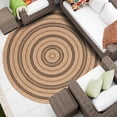 thumbnail image 5 of Erbanica Tapis Rond à Séchage Rapide Effet Jute Intérieur Extérieur, 5 of 5