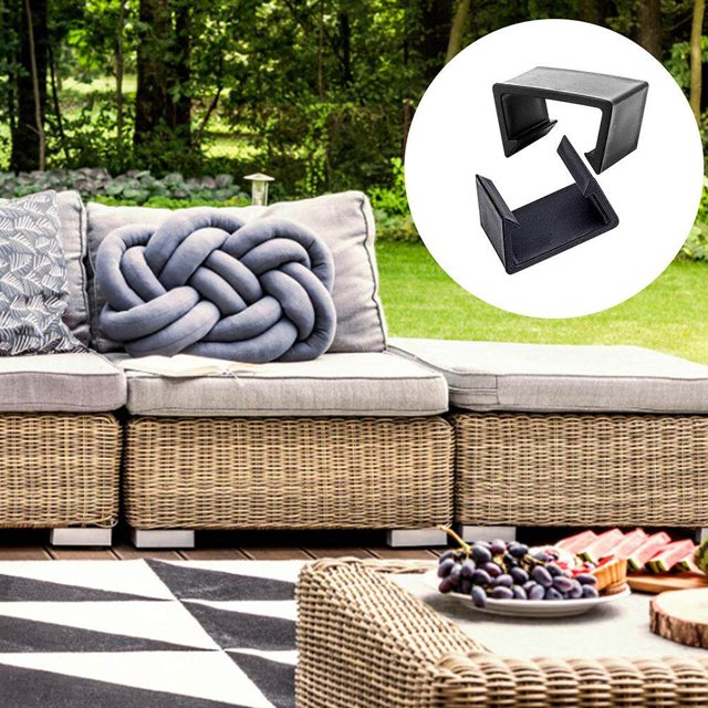 pitrice 8Pcs Patio Furniture Clips Wicker Furniture Clips Sofa Rattan Chair Fasteners Clip for Outdoor Patio 6cm