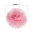 thumbnail image 2 of Unique Bargains 6' Tissue Pom Poms Paper Flowers Ball Wedding Party Decoration, Light Pink 10 Pack, 2 of 6