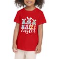 thumbnail image 4 of MIASHUI T-Shirt Graphique Lapin de Pâques pour Filles, Manches Courtes, Été, Rouge, 7-8 Ans, 4 of 4