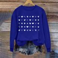 thumbnail image 1 of Meichang Chandails de la Saint-Valentin pour Femmes Sweat-Shirt Graphique Cœur d'Amour Col Rond Décontracté Manches Longues Cadeaux de la Saint-Valentin Pull Sweat-Shirts Liquidation de Printemps, 1 of 4