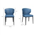 thumbnail image 5 of Moe's Home Collection Delaney Dining Side Chair Contemporary Modern Style, Sky Blue (Set of 2), 5 of 5