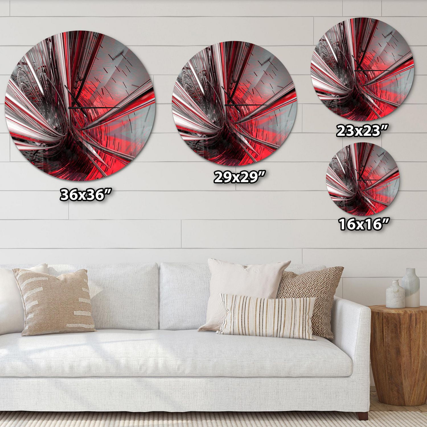 Designart Fractal 3D Profondément au Milieu horloge murale