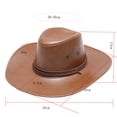 thumbnail image 2 of Chapeau de Cowboy Western Mode Uni pour Hommes et Femmes / Coupe-Vent Durable Extérieur Soleil Style Cowboy Classique, 2 of 2