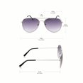 thumbnail image 4 of grinderPUNCH Oversized Classic Retro Silver Metal Frame Adult Aviator Sunglasses for Men and Women, 4 of 5