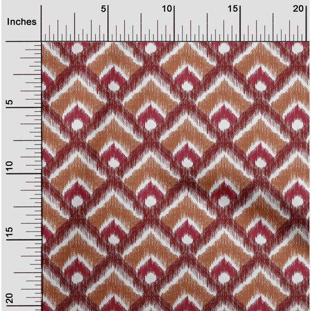 oneOone Polyester Lycra Fabric Argyle Style Ikat Decor Fabric Printed BTY 56 Inch Wide