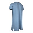 thumbnail image 4 of Chemise de Nuit Texturée en Coton pour Hommes, Robe de Nuit à Manches Courtes, Longue Robe, Blouse à Col en V, Haut de Pyjama, Coupe Ample et Décontractée, Confort, Chemise de Nuit Décontractée avec Poches, 4 of 6