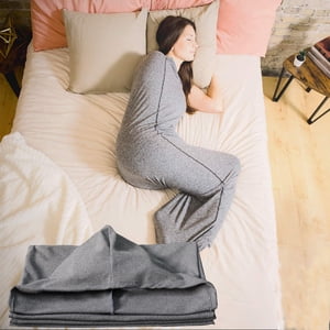 Compuye Discount Pod de sommeil la machine de refroidissement d'origine lavable + Alternative de couverture pondérée comme vu sur le réservoir de requin pour hommes, femmes et adolescents, gris, gros(16inch*67inch)