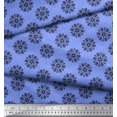 thumbnail image 3 of Soimoi Georgette Viscose Fabric Dot & Snowflake Artistic Decor Fabric Printed Yard 42 Inch Wide, 3 of 3