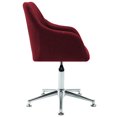 thumbnail image 3 of vidaXL Chaises de Salle à Manger Pivotantes 2 Pcs Tissu Rouge Vin, 3 of 5
