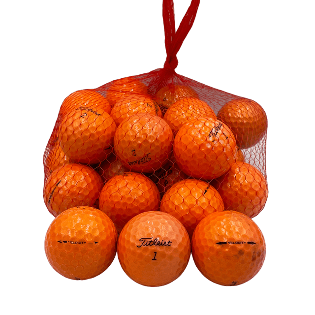 Golf Ball Planet - Velocity Balles de Golf Recyclées Orange pour Titleist (Lot de 24, 3A / Bon)