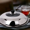 thumbnail image 3 of Stainless Lid And Pot Cover Pan Cooking Utensils Cookware Fashionable Lid Easy Stainless Easy Pot Cover Durable Construction Skillet 28cm, 3 of 9