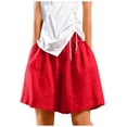 thumbnail image 1 of Plebaso Casual Shorts Womens High Waisted Wide Leg Shorts Loose Solid Color Summer Shorts with Pockets, 1 of 6