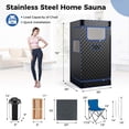 thumbnail image 3 of Costway Portable Steam Sauna for Home Full Body Sauna Box with 3L Steam Generator Black, 3 of 10