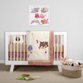 thumbnail image 2 of BabyFad Ensemble de Literie de Bassinette pour Bébé Fille 9 Pcs avec Mobile Musical – Hiboux et Oiseaux, Broderie de Qualité Supérieure, 100 % Coton, Déco de Chambre de Bébé, 2 of 6