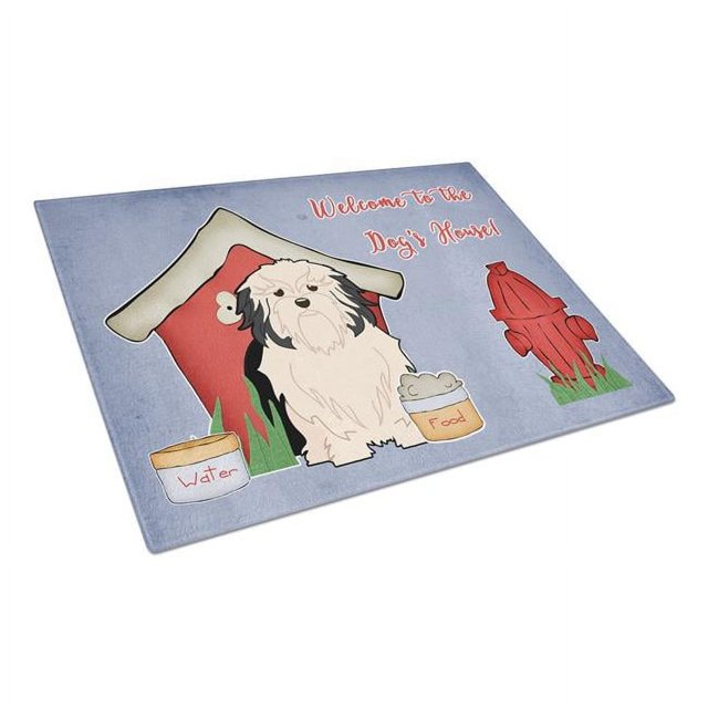 Carolines Treasures BB2773LCB Dog House Collection Lowchen Glass Cutting Board, Large