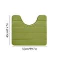 thumbnail image 3 of Bathroom Rugs and Mats Sets,Foam Bath Mat U Shape Toilet Mats Bathroom Rugs Soft Comfortable Water Drying Absorption Non-Slip Thick Machine Washable Easier to Dry Dark, 3 of 7