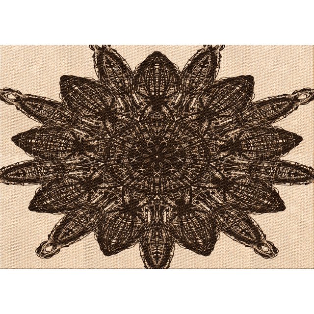 Ahgly Company Tapis d'Intérieur Lavables en Machine, Rectangle de Transition de Nuit Rouge, 3' x 5'