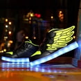 thumbnail image 2 of REDARER Boys' LED Light Up Sneakers – 7-Color USB Rechargeable High Top Luminous Shoes,for Size 4.5-5 Years, 2 of 9