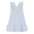 thumbnail image 2 of Minymo Short-Sleeve Seersucker Dress - Wan Blue (3 Years), 2 of 3