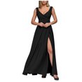 thumbnail image 1 of Gspmoly Robes d'Été, Mode Femmes Camis d'Été Sans Manches à Col en V, Taille Rétractable, Fente, Robe Formelle, Robes de Travail pour Femmes en Liquidation, 1 of 6