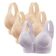 thumbnail image 1 of FAIWAD 3Pc Wireless Bras for Women Plus Size Full Coverage Front Closure Bralettes No Underwire Breathable Everyday Bra, 1 of 9
