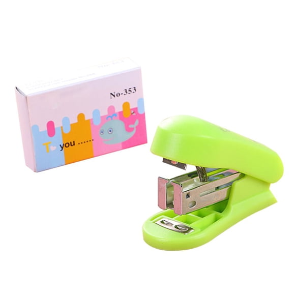 fastboy Plastic Mini Stapler Students School Book Sewer Cartoon Manual Office Paper Binding Stapler