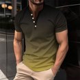 thumbnail image 2 of Birdeem Mens Printing Button Casual Short Sleeve Round-Neck Blouses Shirts, 2 of 12