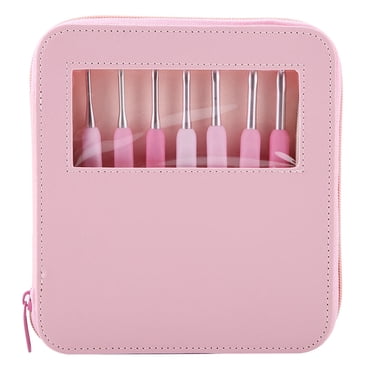 LHCER 9 PCS Gradient Color Crochet Hook Set Knitting Needles Stitches With Colourful Soft  Handle ,Crochet Hook Set,Aluminum Crochet Hook