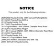 thumbnail image 2 of DS-One Rear Coated Drilled Slotted Disc Brake Rotors Pair for Car Toyota Corolla Matrix Prius Prime Pontiac Vibe AWD-e Lexus CT200h Plug-In KD-100108, 2 of 11