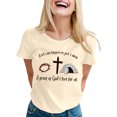 thumbnail image 1 of LUOGENLI T-shirts pour Femme pour Femmes T-Shirt Décontracté à Imprimé de Lettres Col Rond Manches Courtes T-Shirt Plusieurs Couleurs T-shirts pour Femmes T-Shirt Graphique Drôle Saint-Valentin Beige TG, 1 of 5