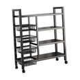 thumbnail image 3 of simhoa Storage Shelves with Wheels 4 Tier Metal Shelf Rack for Office Closet Garage 90cmx135cm, 3 of 8