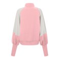 thumbnail image 3 of FAIWAD Womens Casual Mock Neck Sweatshirt Puff Long Sleeve Patchwork Pullover Loose Workout Tops, 3 of 4