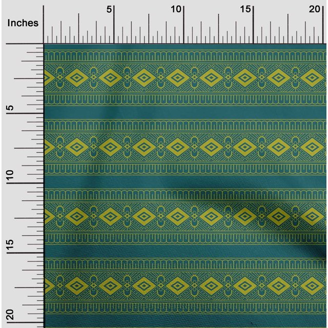 oneOone Cotton Poplin Fabric Geometric Block Fabric Prints By Yard 56 Inch Wide