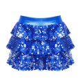thumbnail image 1 of YONGHS Jupe Tutu à Paillettes pour Filles, Jupe de Danse à Volants, Robe de Ballet Bleu Royal 8, 1 of 5