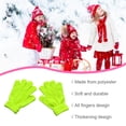 thumbnail image 2 of 1 Pair Kids Gloves Exquisite Keeping-warm Children Gloves Practical Simple Clothes Accessory with Solid Color for Winter Wear Fluorescent yellow, 2 of 6