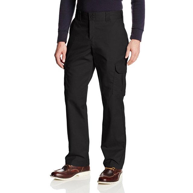 Dickies Pantalon Cargo en Sergé Extensible Droit FLEX pour Homme, 38W x 30L, Noir