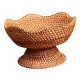 thumbnail image 4 of Food Snack Serving Basket, Footed Fruit Basket, Photo Props, Handcrafted Counter Serving Platter, Rattan Fruit Bowl, Woven Fruit Basket For Party small, 4 of 8
