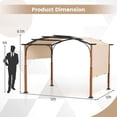 thumbnail image 3 of Costway Pergola Extérieure Rétractable 10 x 12 Pi avec Auvent Rétractable Poteaux Aspect Bois Beige, 3 of 10