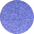 thumbnail image 1 of Ahgly Company Tapis Rond Lavable en Machine Intérieur Jeans Transitionnels Bleu, 4 Pieds Rond, 1 of 7