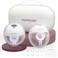 thumbnail image 1 of Momcozy M5 Hands Free Breast Pump, Wearable Breast Pump with 3 Modes & 9 Levels, Purple 2 pack 160ml, 1 of 9