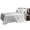 thumbnail image 2 of Labymos Bedding Four Piece Set Household European and American Solid Color One Piece Imitation Silk, 2 of 8